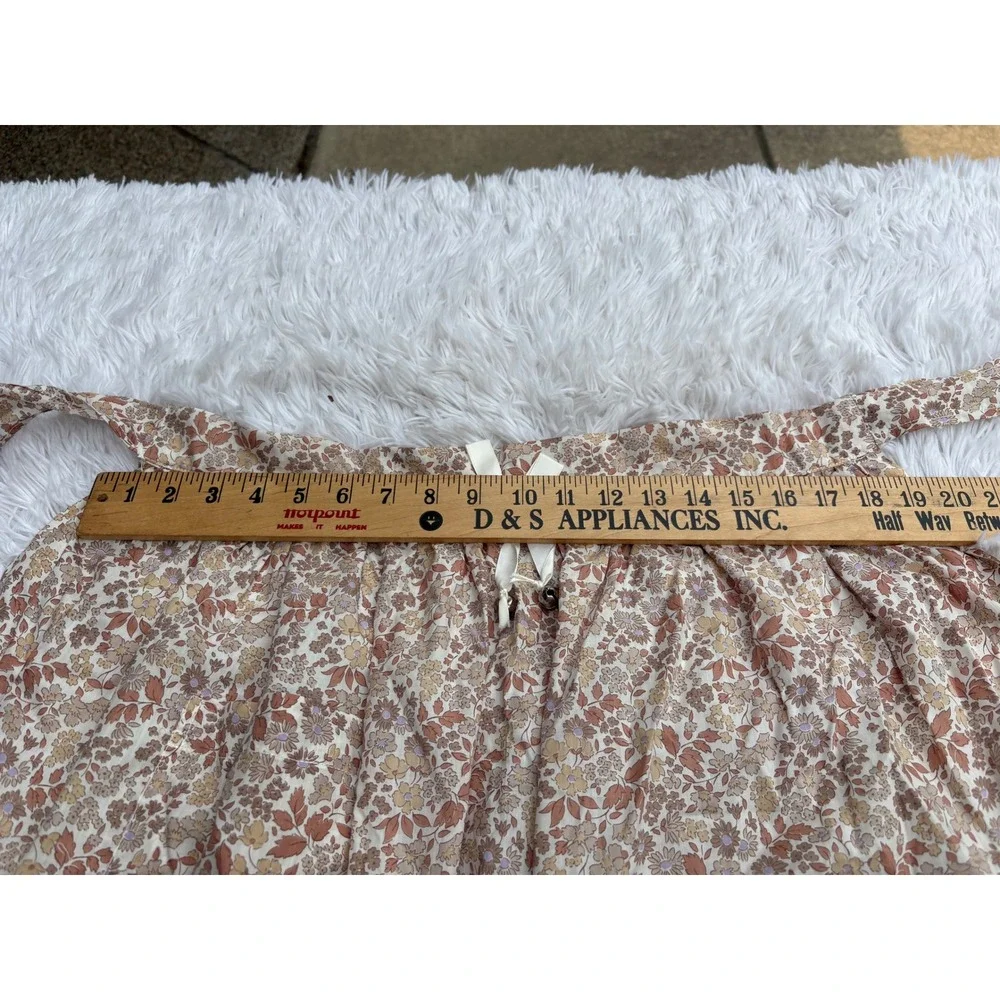 Vintage Floral Half Apron Ditsy Flower Cottagecore with Bells